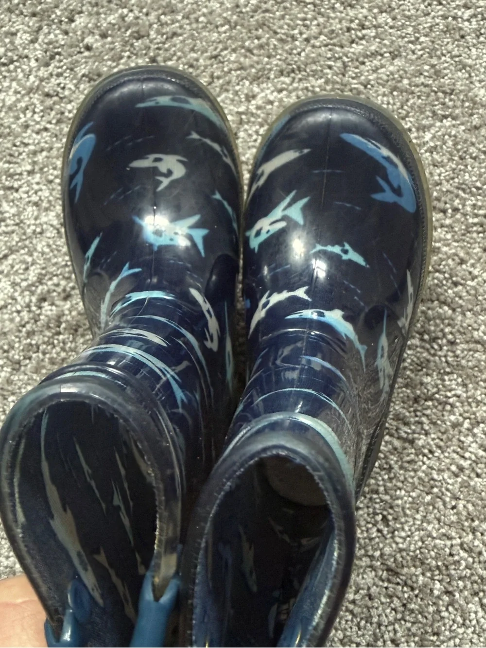 Toddler Shark Print Rain Boots